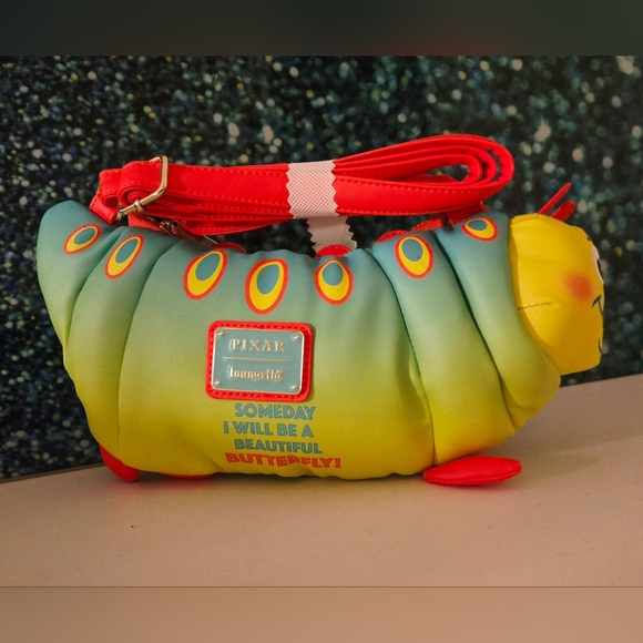 Loungefly Disney Pixar A Bug's Life Heimlich Figural Crossbody Bag NWT - Picture 4 of 5